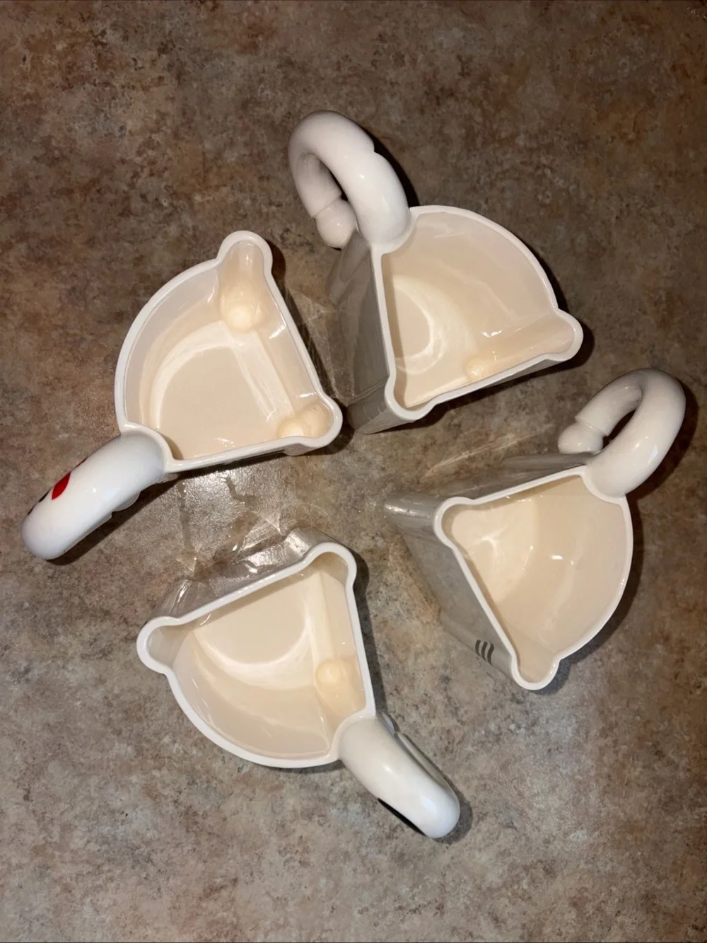RARE 1980s POSTMODERN KATO KOGEI FUJIMORI CARNIVAL MUGS - SET OF 4